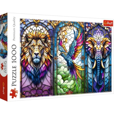 PUZZLE TREFL 1000 ANIMALE IN VITRALIU PUZZLE TREFL 1000 ANIMALE IN VITRALIU