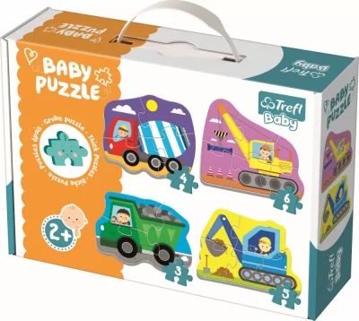 PUZZLE TREFL BABY CLASIC UTILAJE LA TREABA 18 PIESE PUZZLE TREFL BABY CLASIC UTILAJE LA TREABA 18 PIESE