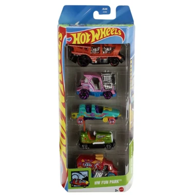 SET 5 MASINI HOT WHEELS HW FUN PARK SET 5 MASINI HOT WHEELS HW FUN PARK
