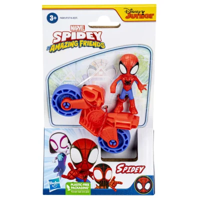 SPIDERMAN SET MOTOCICLETA SI FIGURINA SPIDEY 6CM SPIDERMAN SET MOTOCICLETA SI FIGURINA SPIDEY 6CM