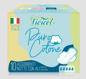 Absorbante de noapte extra lungi din bumbac bio