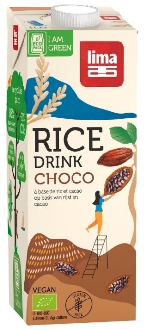 Bautura vegetala de orez cu ciocolata bio 1L Lima