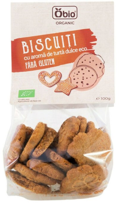 Biscuiti cu aroma de turta dulce fara gluten bio 100g Obio