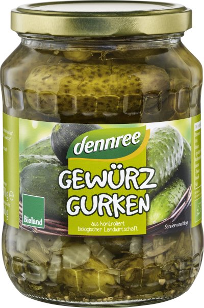 Castraveti murati bio 670g Dennree Castraveti murati bio 670g Dennree