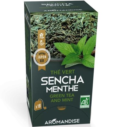 Ceai verde Sencha cu menta bio 18 pliculete x 2g Ceai verde Sencha cu menta bio 18 pliculete x 2g