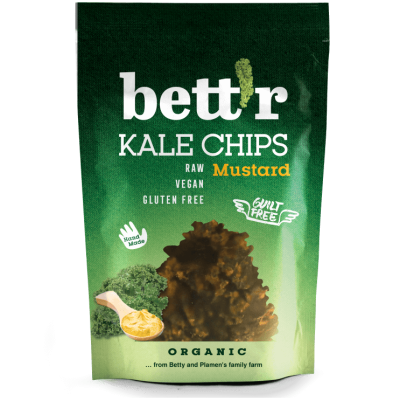 Chips din kale cu mustar raw eco 30g Bettr
