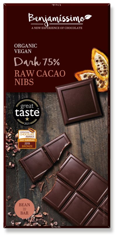 Ciocolata cu cacao nibs bio Ciocolata cu cacao nibs bio