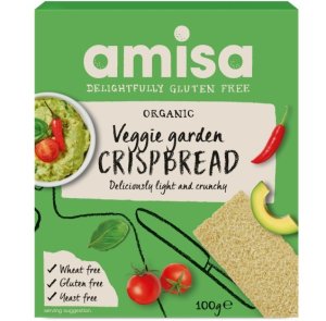 Crispbread (painici) veggie garden fara gluten bio 100g Amisa