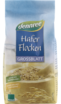 Fulgi de ovaz mari bio 500g Dennree