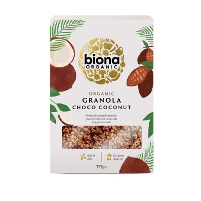 Granola cu ciocolata si cocos bio 375g Biona Granola cu ciocolata si cocos bio 375g Biona