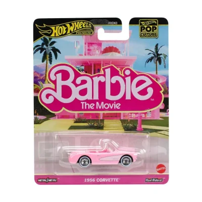HOT WHEELS POP CULTURE BARBIE THE MOVIE MASINUTA METALICA 1956 CORVETTE SCARA 1:64 HOT WHEELS POP CULTURE BARBIE THE MOVIE MASINUTA METALICA 1956 CORVETTE SCARA 1:64