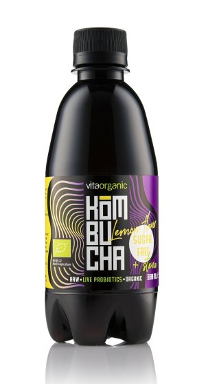 Kombucha cu lamaie indulcita cu stevia bio 330ml Vita Organic