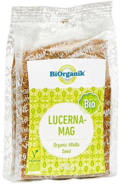 Lucerna (alfalfa) seminte pentru germinat bio 200g Biorganik Lucerna (alfalfa) seminte pentru germinat bio 200g Biorganik