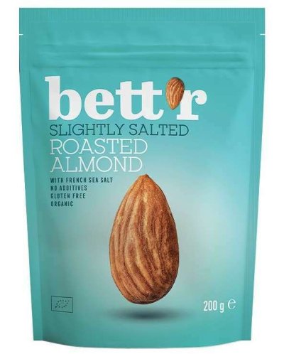 Migdale prajite si sarate bio 200g Bettr