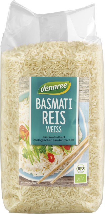 Orez basmati alb bio 1 kg Dennree Orez basmati alb bio 1 kg Dennree