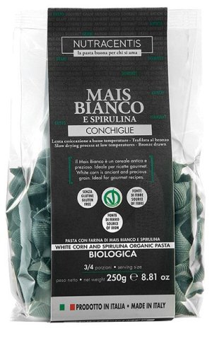 Paste din faina de porumb alb cu spirulina bio fara gluten