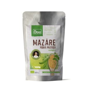 Proteina din mazare galbena pulbere eco 250g Obio