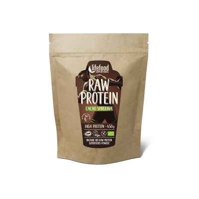 Pudra proteica Cacao Spirulina Superfood raw bio 450g Lifefood