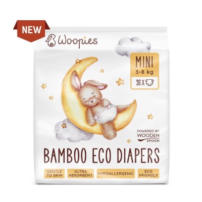 Scutece ECO cu fibre de bambus mini (3-8 kg)