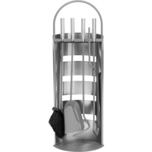 Set 4 Accesorii Mercaton cu Suport pentru Semineu si Soba din Inox