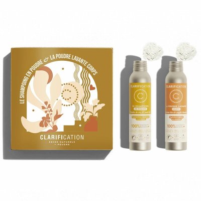 Set sampon si gel de dus pudra hidratante