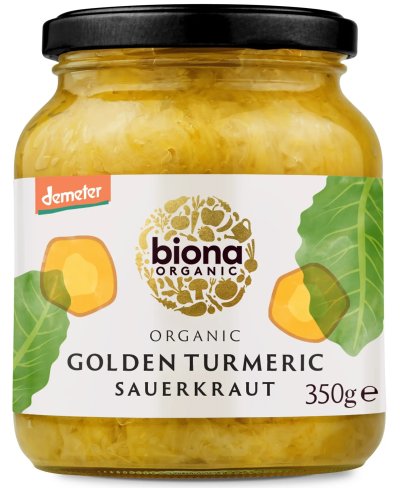 Varza murata cu turmeric bio 350g Biona Varza murata cu turmeric bio 350g Biona