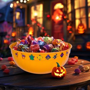 Bol servire Halloween portocaliu
