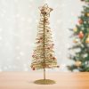 Bradut decorativ Craciun metalic 28 cm