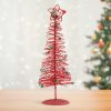 Bradut decorativ Craciun metalic 28 cm