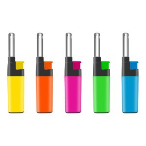 Bricheta de gaz - reincarcabil - mai multe culori - 12 cm - 25 piese / ecran