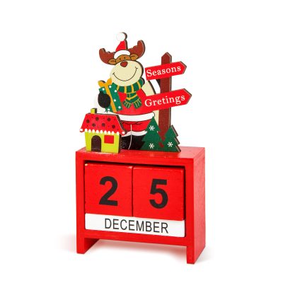 Calendar Craciun din lemn MDF