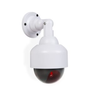 Camera falsa supraveghere dome LED intermitent rotativa 360 alimentare baterii AA interior