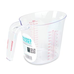 Cana gradata Baker's Secret 1000 ml plastic transparent