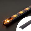 Capac profil aluminiu LED 1 m negru Capac profil aluminiu LED 1 m negru