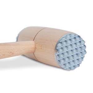 Ciocan pentru carne din lemn cu insertie metalica 29 cm batere si modelare carne