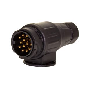 Conector remorca 13 pini 12V mufa pliabila auto standard ISO negru