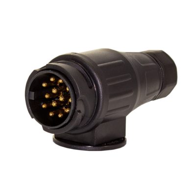 Conector remorca 13 pini 12V mufa pliabila auto standard ISO negru