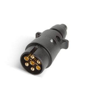 Conector remorca 7 pini 12V mufa pliabila auto standard ISO1724 negru