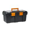 Cutie de depozitare scule din plastic cu tava detasabila si organizator sub capac