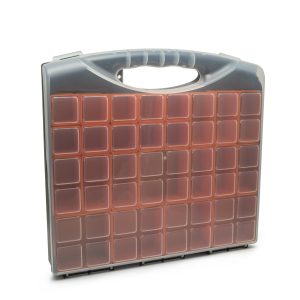 Cutie organizator pentru accesorii cu compartimente detasabile si capac transparent