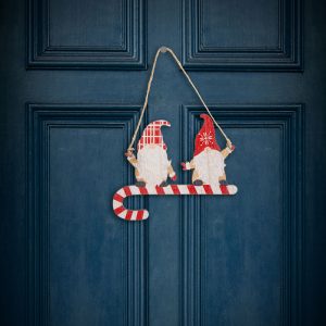 Decoratiune Craciun elf rosu lemn