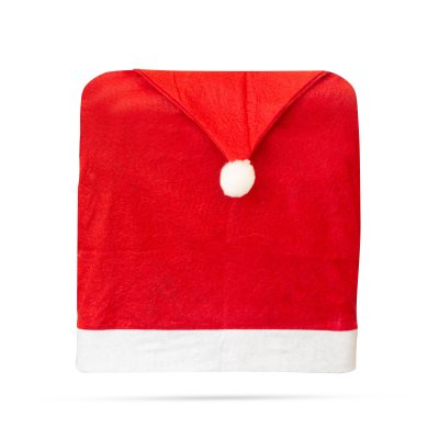Decoratiune scaun Craciun palarie Mos Craciun 50x60 cm festiv sarbatori