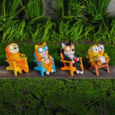 Decoratiune solara LED animale 15 cm