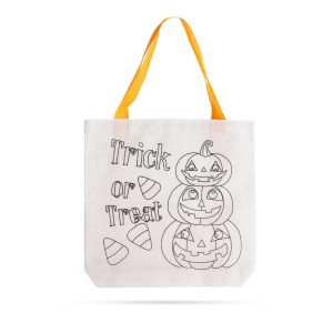 Geanta cadou colorata - dovleac de Halloween - cu 4 straturi de fetru