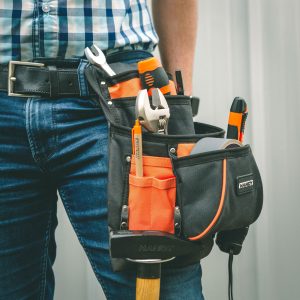 Geanta pentru Scule din Poliester cu 10 Buzunare si Suport Ciocan