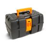 Geanta pentru scule din plastic cu trei tavi si deschidere tip acordeon