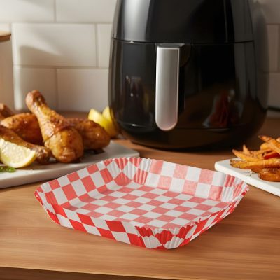 Hartie de copt air fryer patrata 20x20 cm