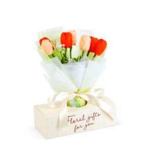 Lalele artificiale decorative in sac cadou 40 cm
