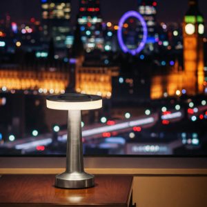 Lampa de masa - argint - caldura reglabila de culoare