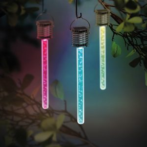 Lampa solara LED RGB gradina tip bula 17.5 cm
